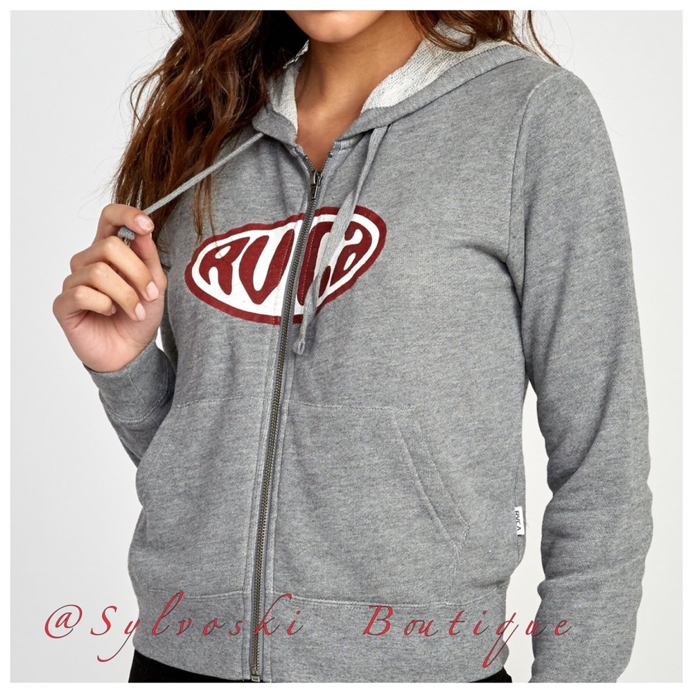 🔥RVCA SLACKER ZIP HOODIE NWT - Picture 4 of 8